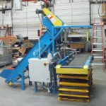 blue conveyor slide
