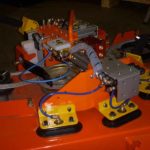 close up of orange vacuum lift assist
